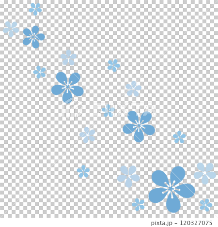 青いシンプルな花のイラスト 青いシンプルな花のイラスト 120327075