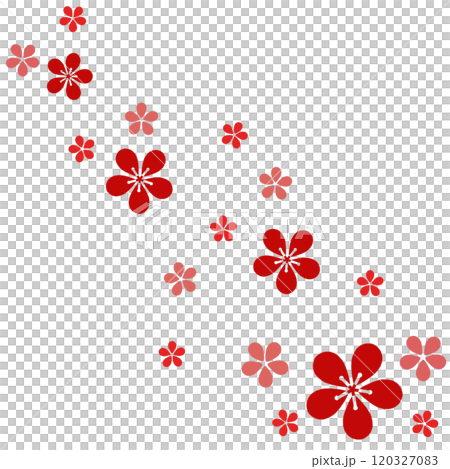 紅色簡單花朵插畫 紅色簡單花朵插畫 120327083