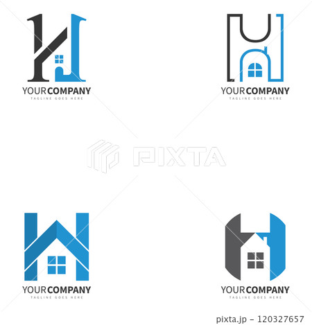home logo design with concept letter h home logo design with concept letter h 120327657