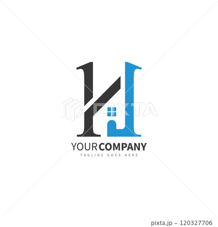 home logo design with concept letter h 120327706
