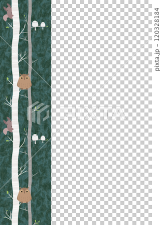 Background of birch and forest animals I-2 Background of birch and forest animals I-2 120328184