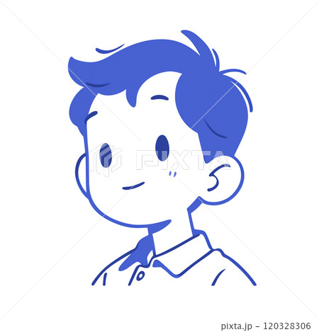 男の子のシンプルなイラスト 120328306