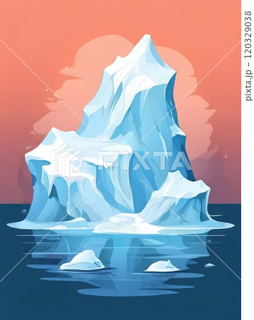 the AI Image Generator, iceberg on a transparent background 120329038
