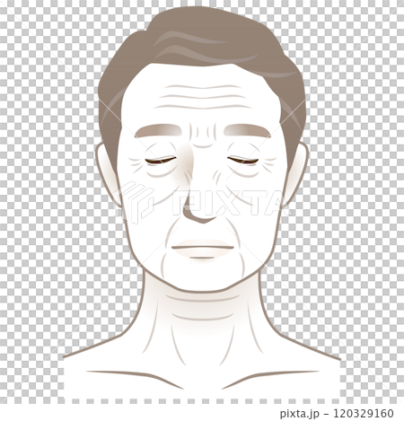 Elderly man's face, wrinkles, beauty, aging 120329160