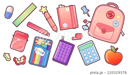 Cute study essentials set Cute study essentials set 120329376