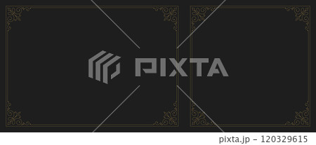 Elegant old style classic royal swirl ornament frame set vector illustration Elegant old style classic royal swirl ornament frame set vector illustration 120329615