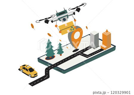 Drone Delivery with Map 120329901