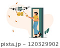 Drone Delivery at Doorstep 120329902