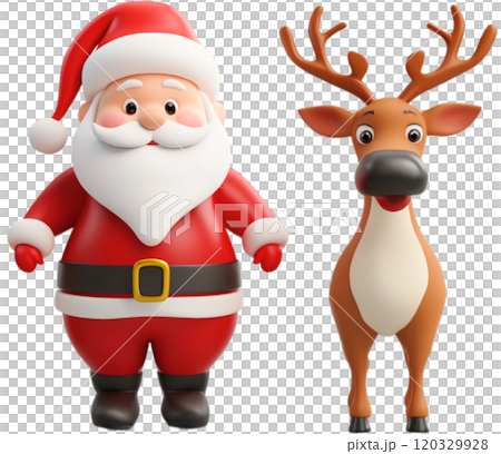 サンタクロースとトナカイ 120329928
