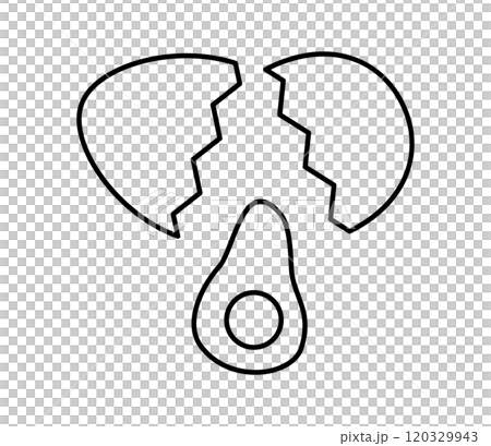簡單的雞蛋打破插圖向量 120329943