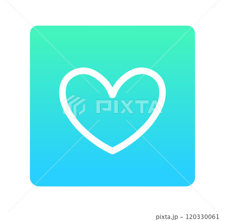緑色のグラデーション｜ハートマーク 120330061