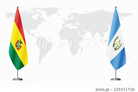 Bolivia and Guatemala flags for official meeting 120331716