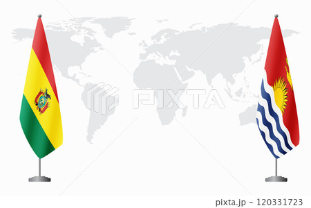 Bolivia and Kiribati flags for official meeting Bolivia and Kiribati flags for official meeting 120331723