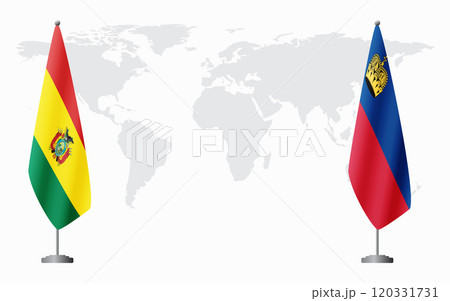 Bolivia and Liechtenstein flags for official meeting Bolivia and Liechtenstein flags for official meeting 120331731