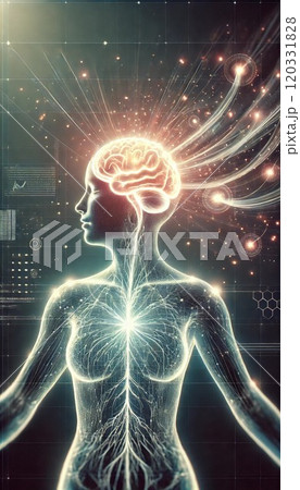 抽象的な青い光の信号 抽象的な青い光の信号 120331828