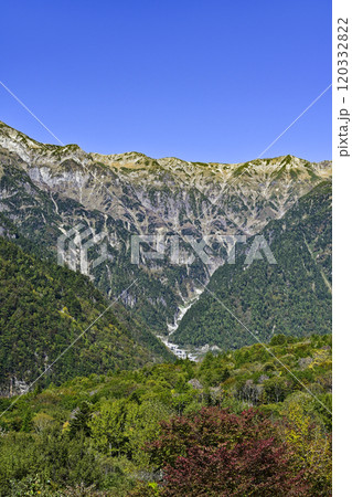 新穂高　鍋平公園から笠ヶ岳方面を望む 120332822