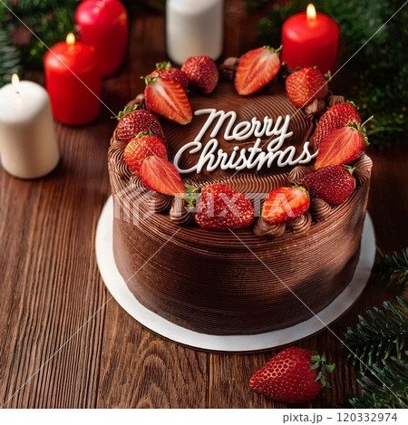 クリスマスのいちごチョコレートケーキ 120332974