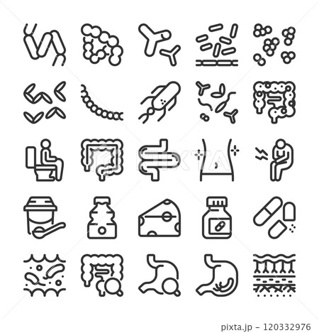 腸内環境 腸活 アイコンセット 120332976