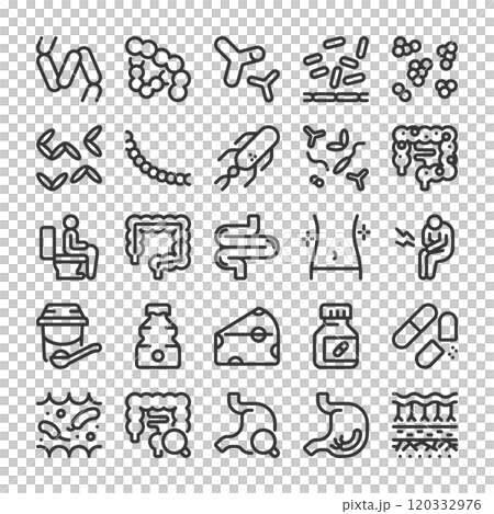 腸内環境 腸活 アイコンセット 120332976