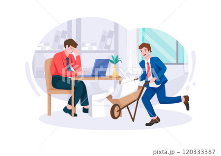 Overworked in the office 120333387