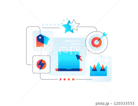 Successful business and goals - flat design style illustration Successful business and goals - flat design style illustration 120333555