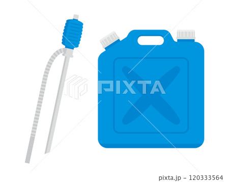 ポリタンクと灯油ポンプのイラスト 120333564