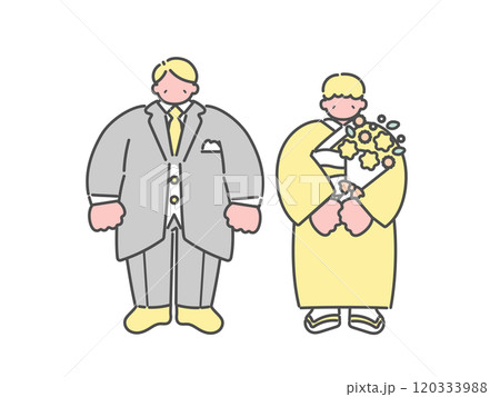 結婚式 両親 親族 正装 イラスト 結婚式 両親 親族 正装 イラスト 120333988