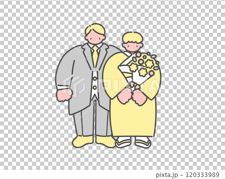 Wedding ceremony parents relatives formal attire illustration 120333989