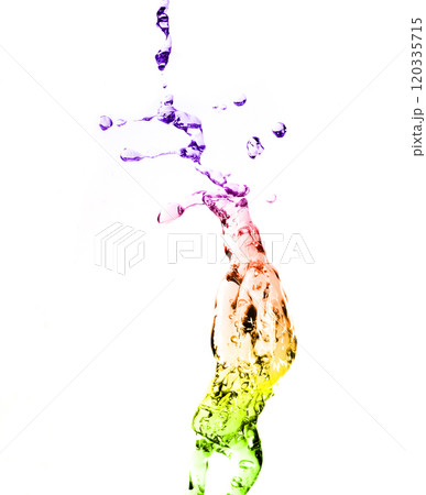 colour splashing water 120335715