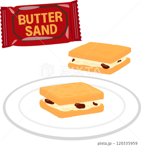 個包装されたバターサンドクッキー 個包装されたバターサンドクッキー 120335959