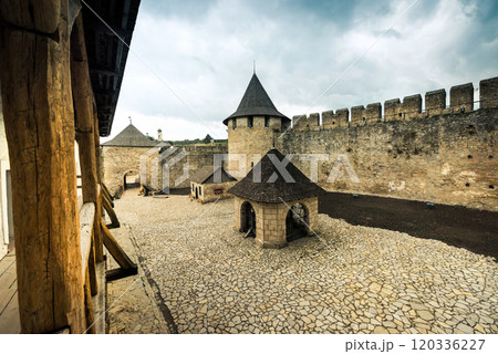 inside yard of Khotyn Fortress 120336227
