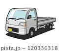 白色の軽トラックのイラスト 120336318