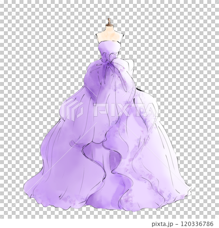婚紗禮服紫色 120336786