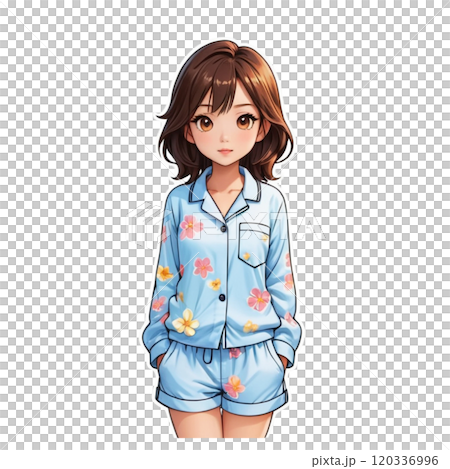 パジャマの女の子 120336996