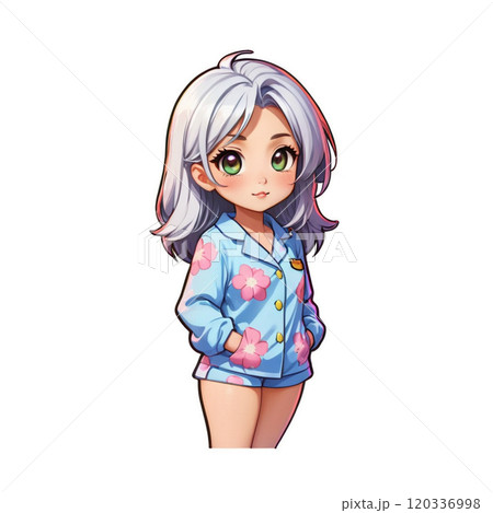 パジャマの女の子 120336998