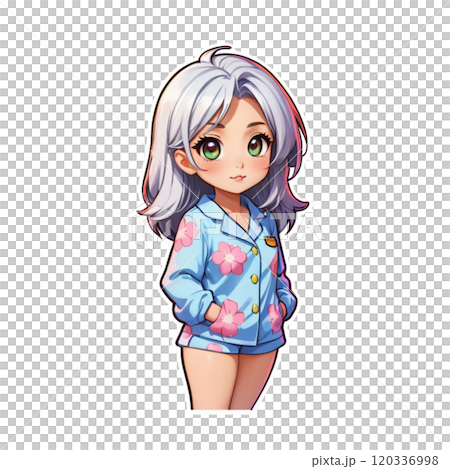 パジャマの女の子 120336998