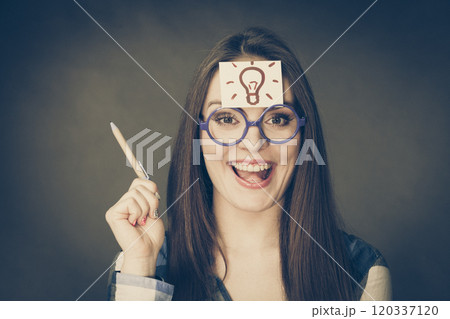 Woman thinking seeks a solution Woman thinking seeks a solution 120337120