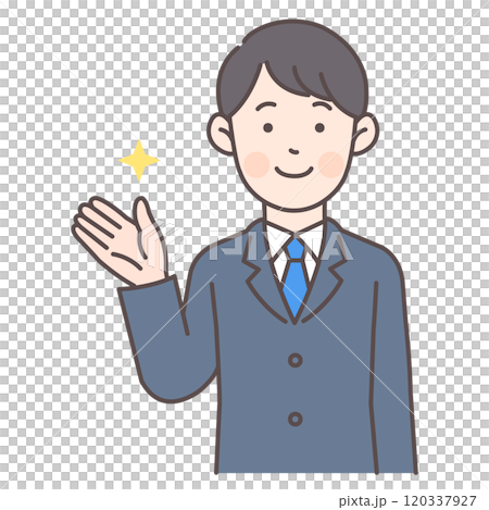 Guiding male office worker 120337927