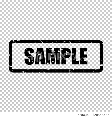 Stamp SAMPLE Sample Black text Stylish Stamp SAMPLE Sample Black text Stylish 120338327