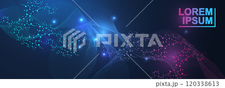 Global network connection website header or banner design. Abstract background with connecting dots and lines. Global business. Social network communication. Internet technology. Vector illustration Global network connection website header or banner design. Abstract background with connecting dots and lines. Global business. Social network communication. Internet technology. Vector illustration 120338613