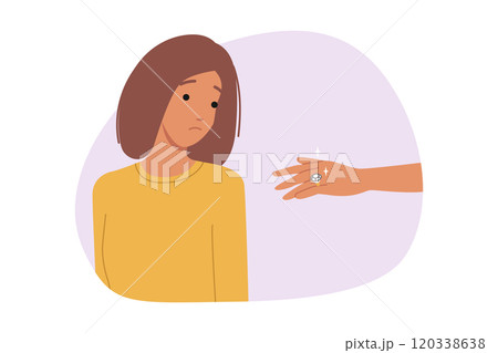 Woman is jealous of friend because of diamond ring given by groom for engagement Woman is jealous of friend because of diamond ring given by groom for engagement 120338638