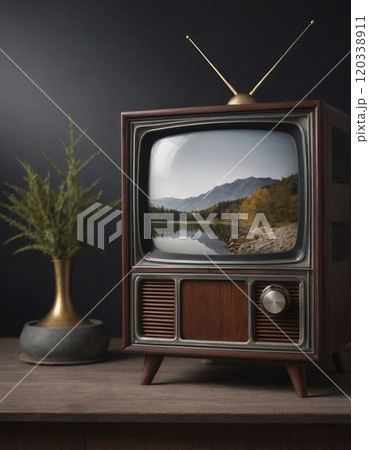 old tv retro style close up old tv retro style close up 120338911