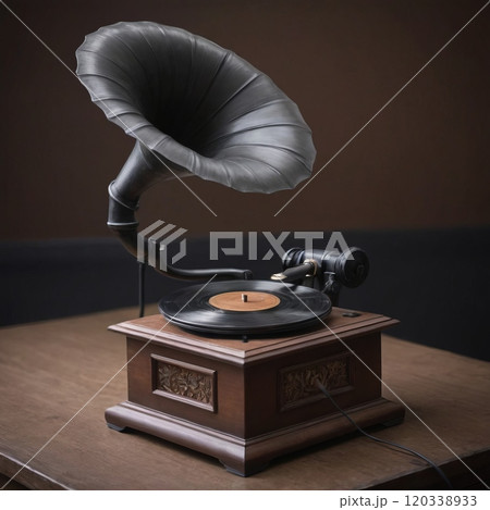 vintage antique gramophone 120338933