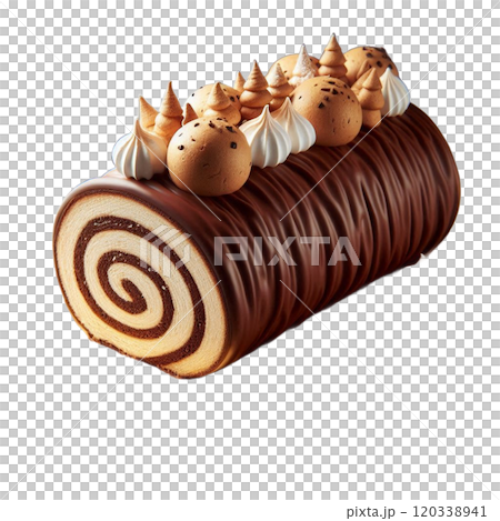 伝統的なブッシュ・ド・ノエル、クリスマスにぴったりのデザート 伝統的なブッシュ・ド・ノエル、クリスマスにぴったりのデザート 120338941