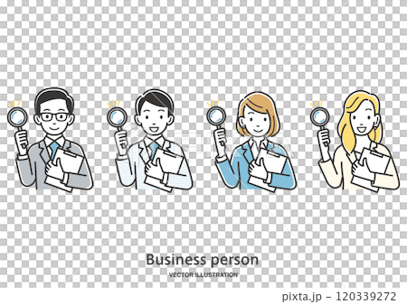 リサーチをする男女の会社員のイメージイラスト素材 リサーチをする男女の会社員のイメージイラスト素材 120339272