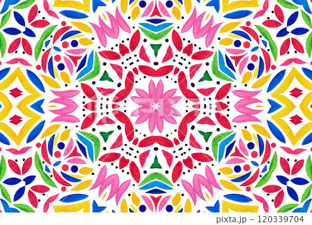 Bright colorful abstract pattern on white background 120339704