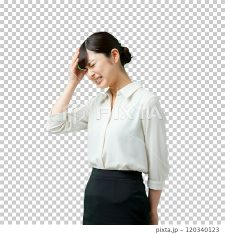 頭痛に悩む女性 120340123