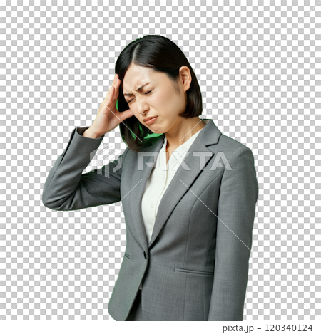 頭痛に悩む女性 120340124