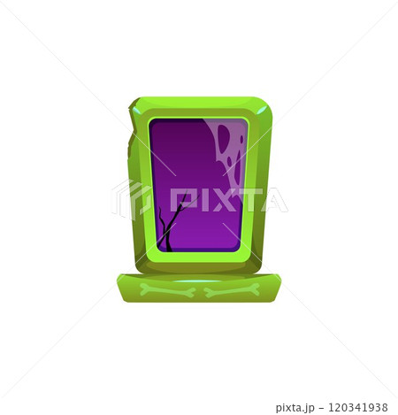 Vector illustration of a magic wooden mirror of a rectangular shape, on a green stand. Vector illustration of a magic wooden mirror of a rectangular shape, on a green stand. 120341938
