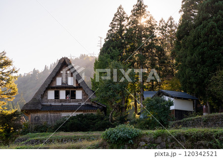 《富山県》秋の相倉合掌造り集落・五箇山 120342521